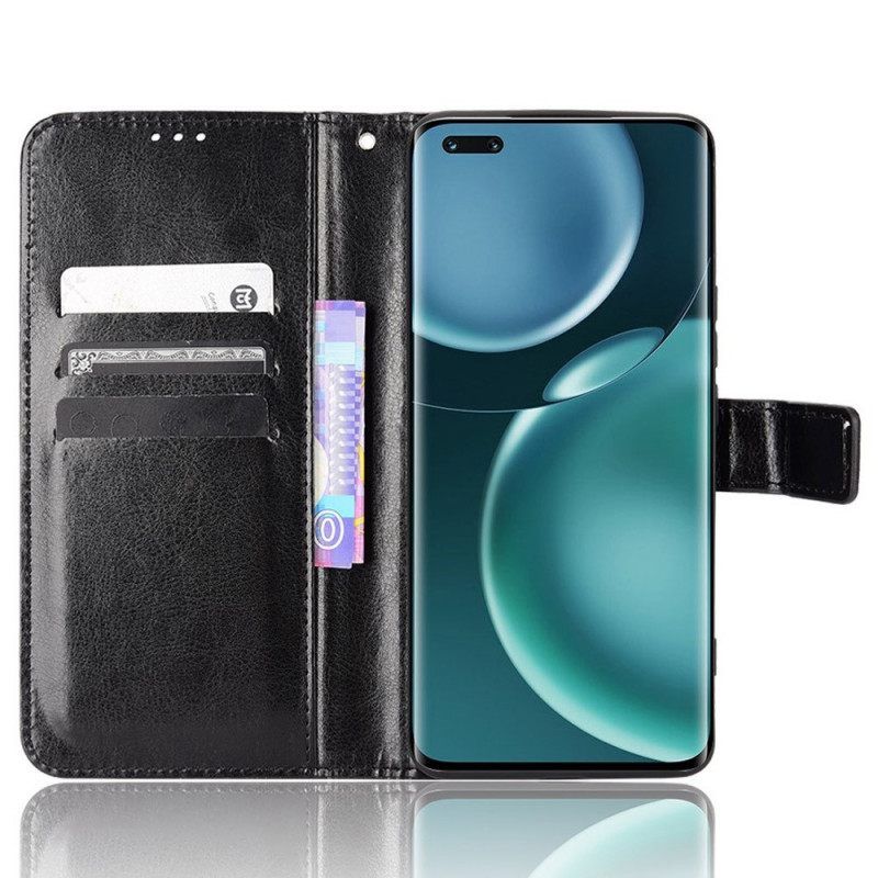 Κάλυμμα Honor Magic 4 Pro με κορδονι Faux Leather Flashy Με Λουράκι